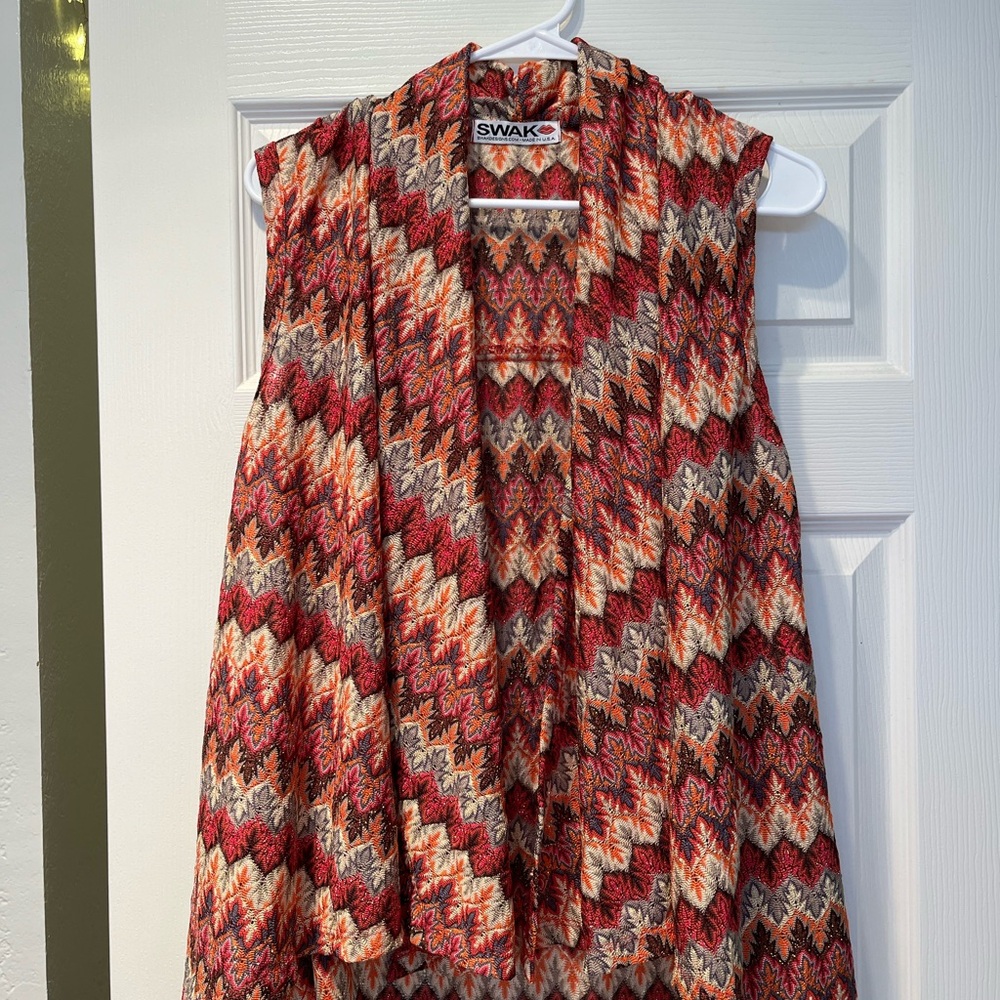 SWAK Vibrant Multicolor Knit Vest